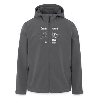 Onkel und Nichte weiß - Recycelte Männer Softshell-Jacke von Stanley/Stella - Schwarz - Vorne - AI Model Male 185 light (185cm)