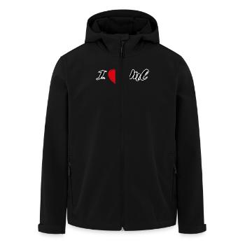 Je m’aime - Veste softshell homme en polyester recyclé Stanley/Stella - noir - Devant - AI Model Male 185 light (185cm)