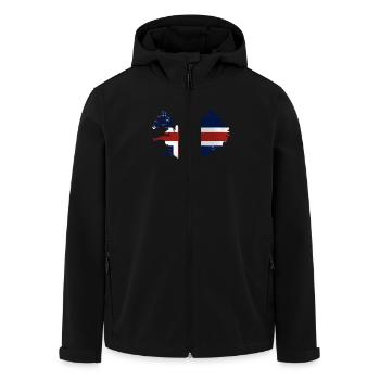 Iceland Flag Map - Recycelte Männer Softshell-Jacke von Stanley/Stella - Schwarz - Vorne - AI Model Male 185 light (185cm)