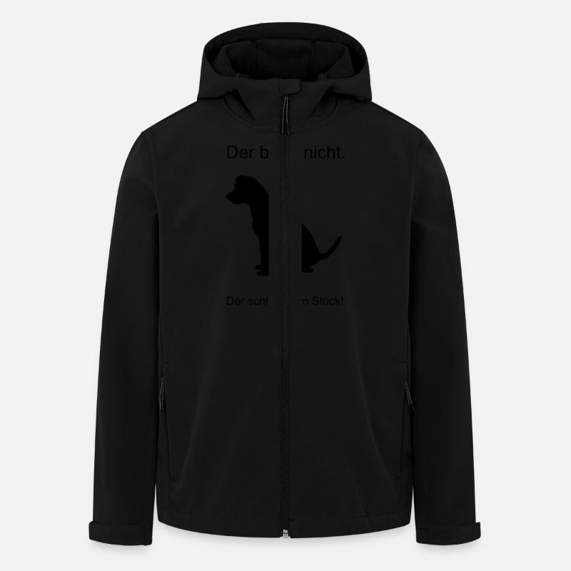 Der beißt nicht. Der schluckt am Stück! - Recycelte Männer Softshell-Jacke von Stanley/Stella - Schwarz
