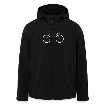 Bike - Men’s Recycled Softshell Jacket by Stanley/Stella - black - Front - AI Model Male 185 light (185cm)