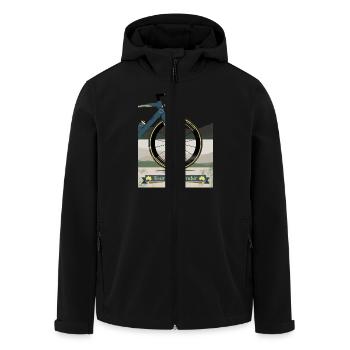Tour Down Under Bike - Recycelte Männer Softshell-Jacke von Stanley/Stella - Schwarz - Vorne - AI Model Male 185 light (185cm)