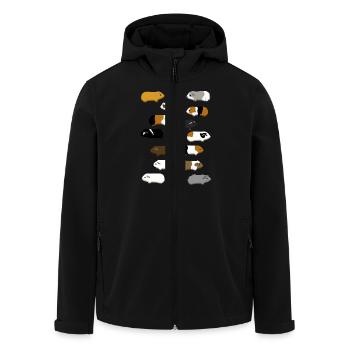 14 Meerschweinchen - Recycelte Männer Softshell-Jacke von Stanley/Stella - Schwarz - Vorne - AI Model Male 185 light (185cm)
