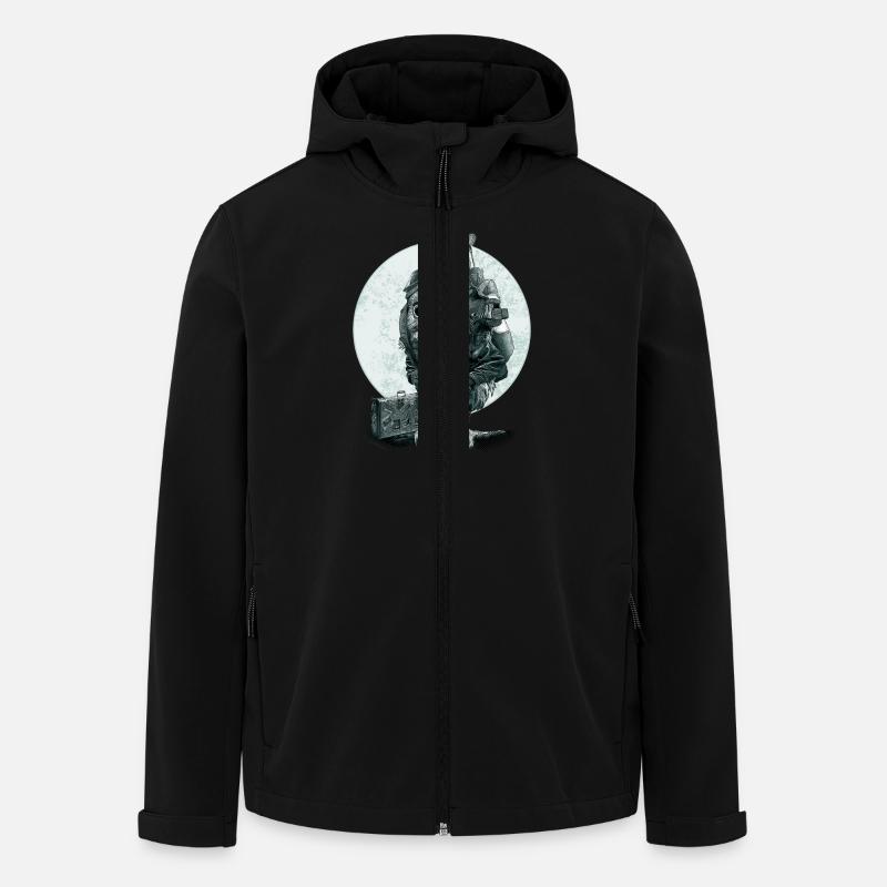 THE GOLFER - Recycelte Männer Softshell-Jacke von Stanley/Stella - Schwarz
