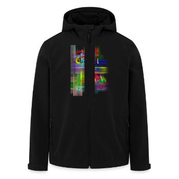 DATA FLOW - Recycelte Männer Softshell-Jacke von Stanley/Stella - Schwarz - Vorne - AI Model Male 185 light (185cm)