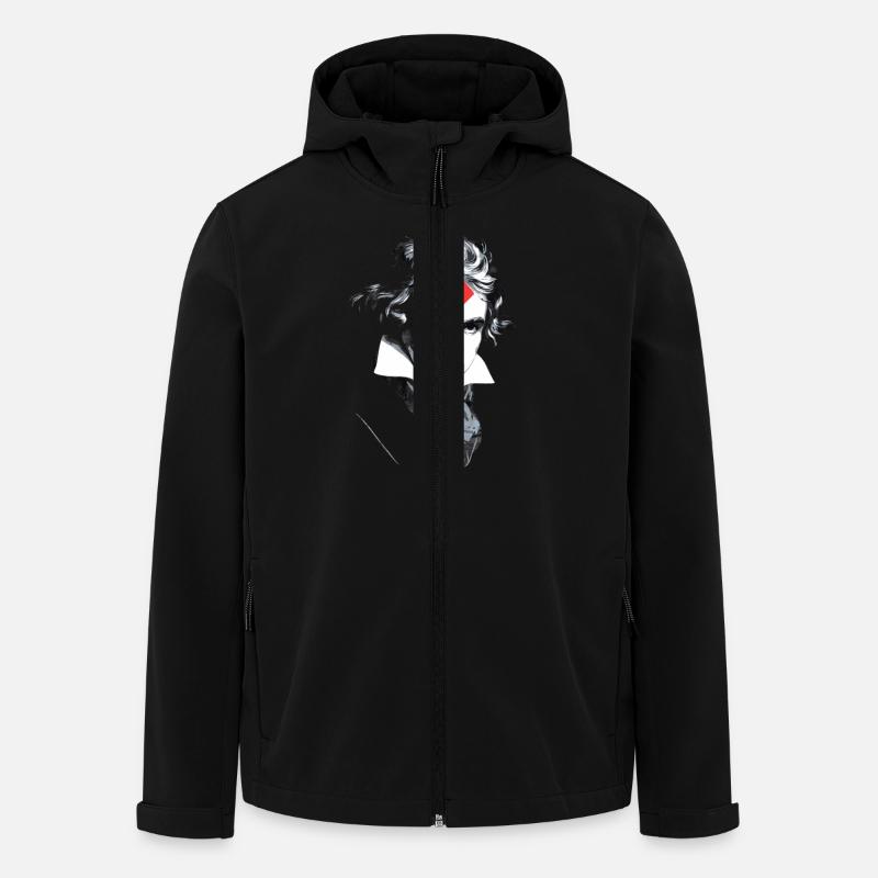 beethoven - Veste softshell homme en polyester recyclé Stanley/Stella - noir