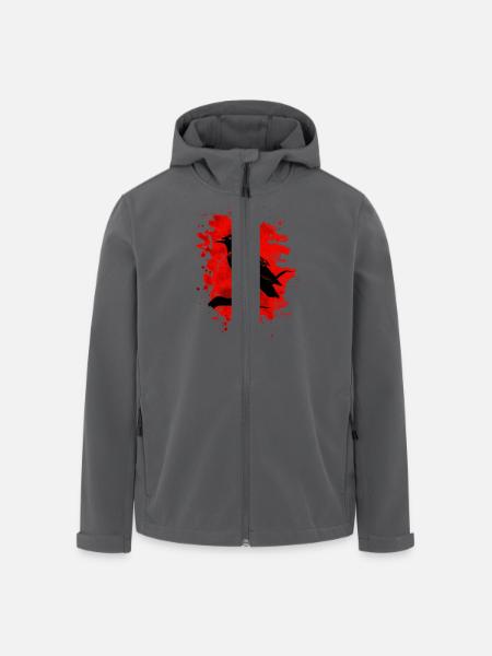 Crow bleached red - Recycelte Männer Softshell-Jacke von Stanley/Stella - Schwarz