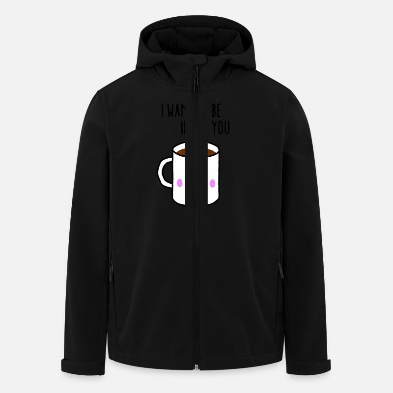 Coffee inside you - Veste softshell homme en polyester recyclé Stanley/Stella - noir