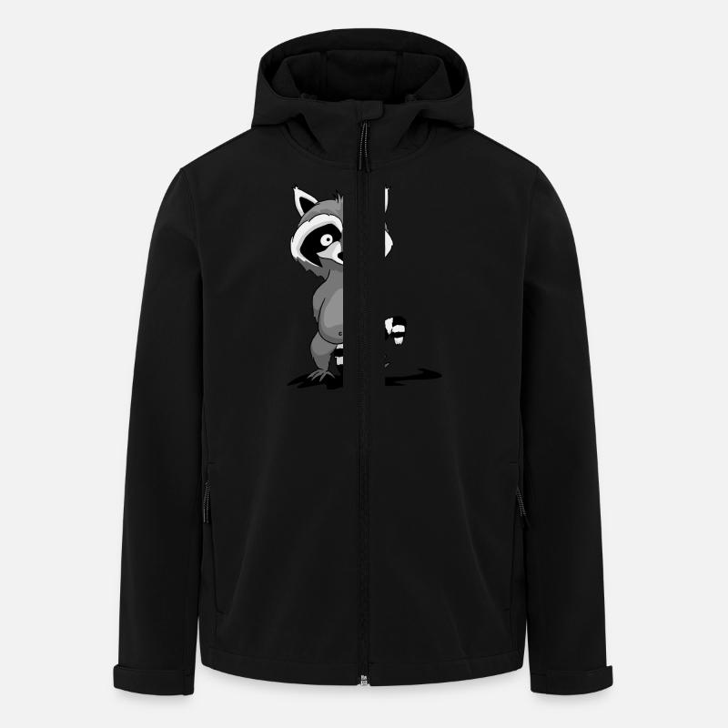 little racoon - Men’s Recycled Softshell Jacket by Stanley/Stella - black