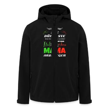 Italienische Mama - Recycelte Männer Softshell-Jacke von Stanley/Stella - Schwarz - Vorne - AI Model Male 185 light (185cm)