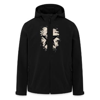 Rock-n-Roll Skull - bleached - Recycelte Männer Softshell-Jacke von Stanley/Stella - Schwarz - Vorne - AI Model Male 185 light (185cm)