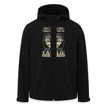 Meine Familie - Recycelte Männer Softshell-Jacke von Stanley/Stella - Schwarz - Vorne - AI Model Male 185 light (185cm)