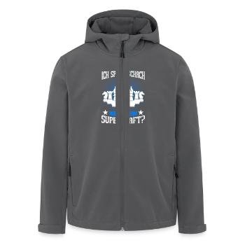Schach - Superkraft! Geschenk - Recycelte Männer Softshell-Jacke von Stanley/Stella - Anthrazit - Vorne - AI Model Male 185 light (185cm)
