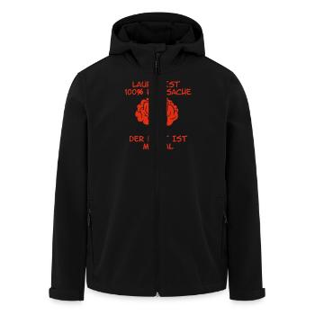 Laufen - Recycelte Männer Softshell-Jacke von Stanley/Stella - Schwarz - Vorne - AI Model Male 185 light (185cm)