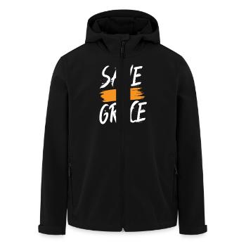 Save by Grace Jesus - Recycelte Männer Softshell-Jacke von Stanley/Stella - Schwarz - Vorne - AI Model Male 185 light (185cm)