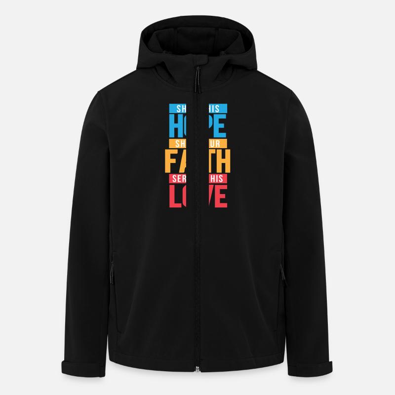 Liebe Gott - Recycelte Männer Softshell-Jacke von Stanley/Stella - Schwarz