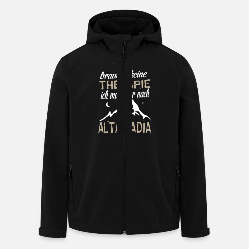 Alta Badia Therapie - Recycelte Männer Softshell-Jacke von Stanley/Stella - Schwarz