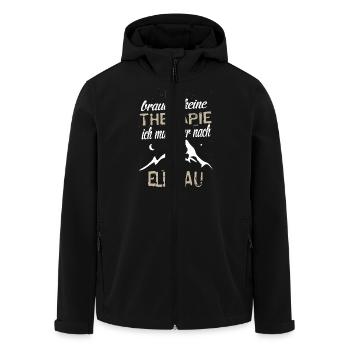 Ellmau Therapie - Recycelte Männer Softshell-Jacke von Stanley/Stella - Schwarz - Vorne - AI Model Male 185 light (185cm)