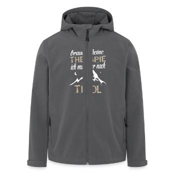 Tirol - Recycelte Männer Softshell-Jacke von Stanley/Stella - Schwarz - Vorne - AI Model Male 185 light (185cm)
