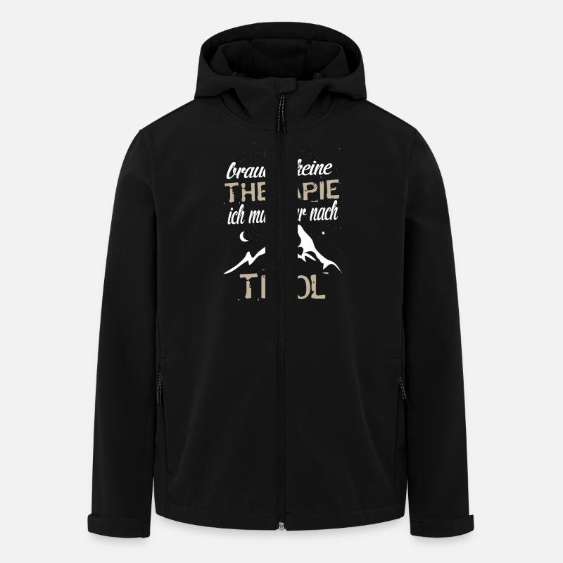 Tirol - Recycelte Männer Softshell-Jacke von Stanley/Stella - Schwarz