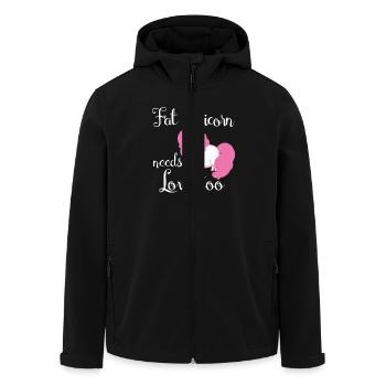 Einhorn Unicorn - Recycelte Männer Softshell-Jacke von Stanley/Stella - Schwarz - Vorne - AI Model Male 185 light (185cm)