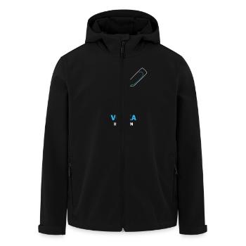 Veggie / Vegan: Vodka est végétalien - Veste softshell homme en polyester recyclé Stanley/Stella - noir - Devant - AI Model Male 185 light (185cm)