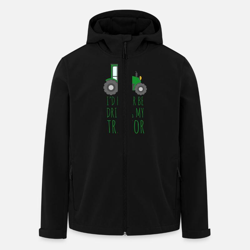 Farmer / Farmer / Farmer: I'd rather be driving - Men’s Recycled Softshell Jacket by Stanley/Stella - black