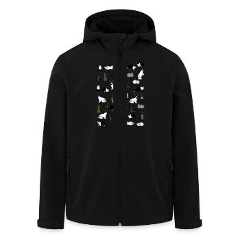 Tous les lapins - Veste softshell homme en polyester recyclé Stanley/Stella - noir - Devant - AI Model Male 185 light (185cm)