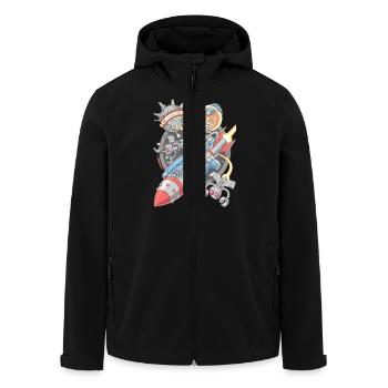 Yobeeno Cosmic Girl Shirt - Men’s Recycled Softshell Jacket by Stanley/Stella - black - Front - AI Model Male 185 light (185cm)
