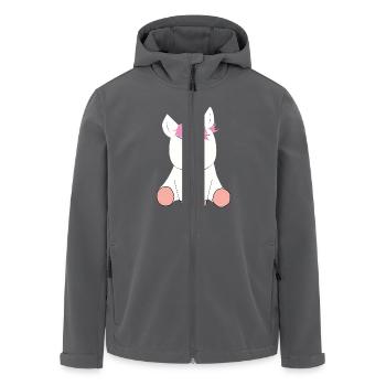 Grumpy Unicorn Einhorn - Recycelte Männer Softshell-Jacke von Stanley/Stella - Schwarz - Vorne - AI Model Male 185 light (185cm)