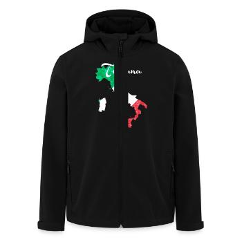 Toscana - Men’s Recycled Softshell Jacket by Stanley/Stella - black - Front - AI Model Male 185 light (185cm)
