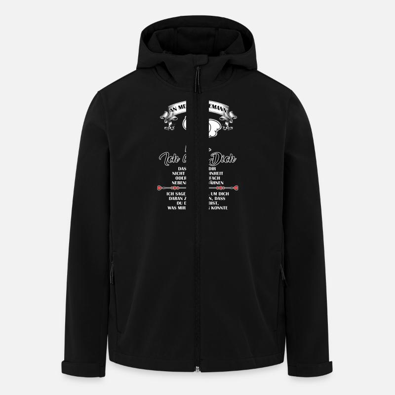 Ich liebe dich - Ehemann - Recycelte Männer Softshell-Jacke von Stanley/Stella - Schwarz