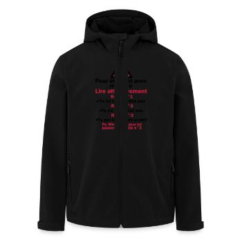 POUR êTRE AMI AVEC MA FILLE - Veste softshell homme en polyester recyclé Stanley/Stella - noir - Devant - AI Model Male 185 light (185cm)