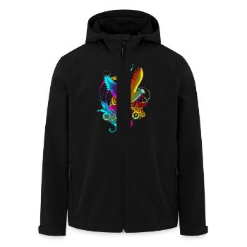DOVE OF PEACE - Recycelte Männer Softshell-Jacke von Stanley/Stella - Schwarz - Vorne - AI Model Male 185 light (185cm)