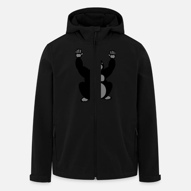 Gorilla Hände hoch 2 - Recycelte Männer Softshell-Jacke von Stanley/Stella - Schwarz