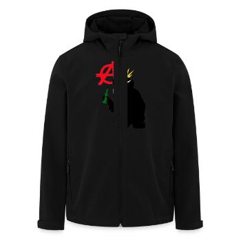punk rock - Veste softshell homme en polyester recyclé Stanley/Stella - noir - Devant - AI Model Male 185 light (185cm)
