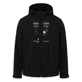 Frauen-Hundeshirt mit großem Münsterländer - Recycelte Männer Softshell-Jacke von Stanley/Stella - Schwarz - Vorne - AI Model Male 185 light (185cm)