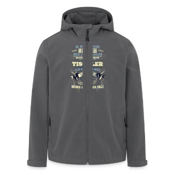 Edles Berufe-Shirt für den Tischler - Recycelte Männer Softshell-Jacke von Stanley/Stella - Schwarz - Vorne - AI Model Male 185 light (185cm)