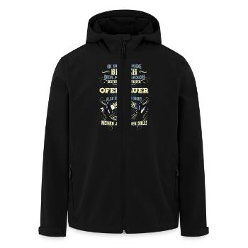 Edles Berufe-Shirt für den Ofenbauer - Recycelte Männer Softshell-Jacke von Stanley/Stella - Schwarz - Vorne - AI Model Male 185 light (185cm)