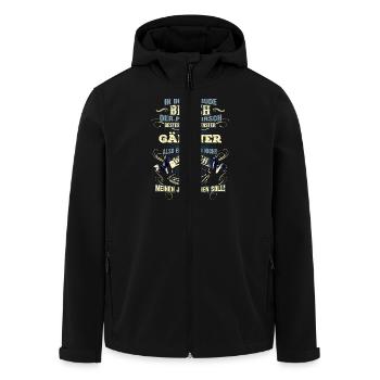 Edles Berufe-Shirt für den Gärtner - Recycelte Männer Softshell-Jacke von Stanley/Stella - Schwarz - Vorne - AI Model Male 185 light (185cm)