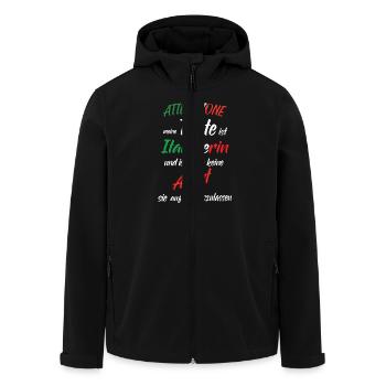 Italienische Tante - Recycelte Männer Softshell-Jacke von Stanley/Stella - Schwarz - Vorne - AI Model Male 185 light (185cm)
