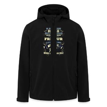 Edles Berufe-Shirt für den Friseur - Recycelte Männer Softshell-Jacke von Stanley/Stella - Schwarz - Vorne - AI Model Male 185 light (185cm)