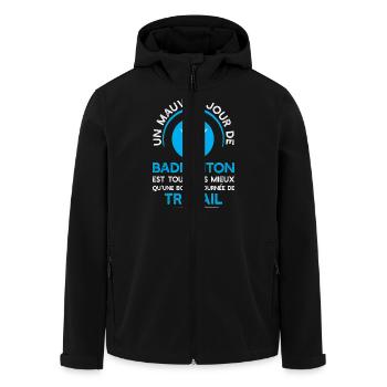 Travail ou badminton t-shirt cadeau - Veste softshell homme en polyester recyclé Stanley/Stella - noir - Devant - AI Model Male 185 light (185cm)
