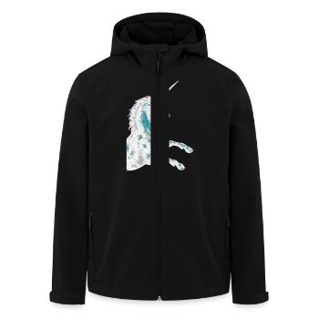 Licorne magique / Esprit Licorne - Veste softshell homme en polyester recyclé Stanley/Stella - noir - Devant - AI Model Male 185 light (185cm)