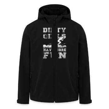 Dirty Girls have more fun - Running Tee - Recycelte Männer Softshell-Jacke von Stanley/Stella - Schwarz - Vorne - AI Model Male 185 light (185cm)