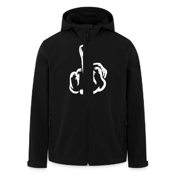 Mittelfinger Squad Middle finger fuck you fuck off - Men’s Recycled Softshell Jacket by Stanley/Stella - black - Front - AI Model Male 185 light (185cm)