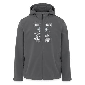 ERGOTHERAPEUTINNEN - DM - Recycelte Männer Softshell-Jacke von Stanley/Stella - Schwarz - Vorne - AI Model Male 185 light (185cm)