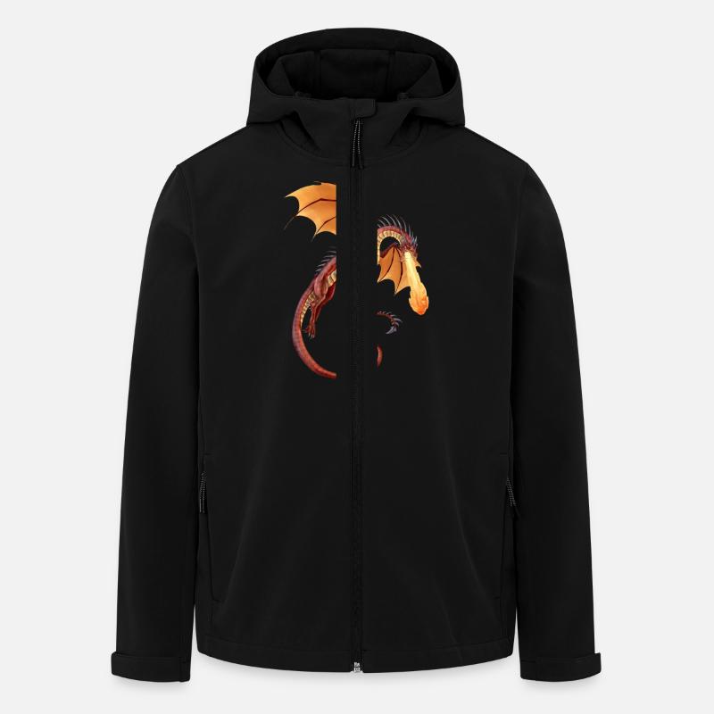 Fire Dragon - Men’s Recycled Softshell Jacket by Stanley/Stella - black