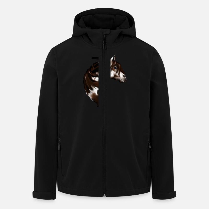 Feathered Paint Horse - Recycelte Männer Softshell-Jacke von Stanley/Stella - Schwarz