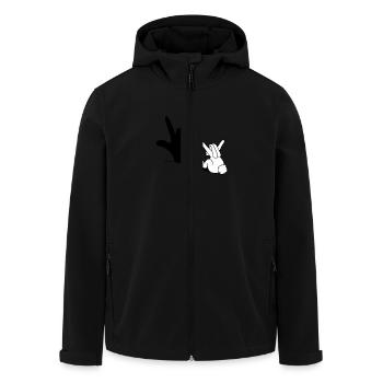 Amour de lapin main Ombre - Veste softshell homme en polyester recyclé Stanley/Stella - noir - Devant - AI Model Male 185 light (185cm)